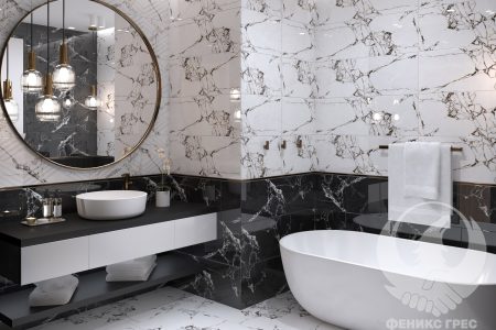 Vira Black 30x90 серия плочки за баня