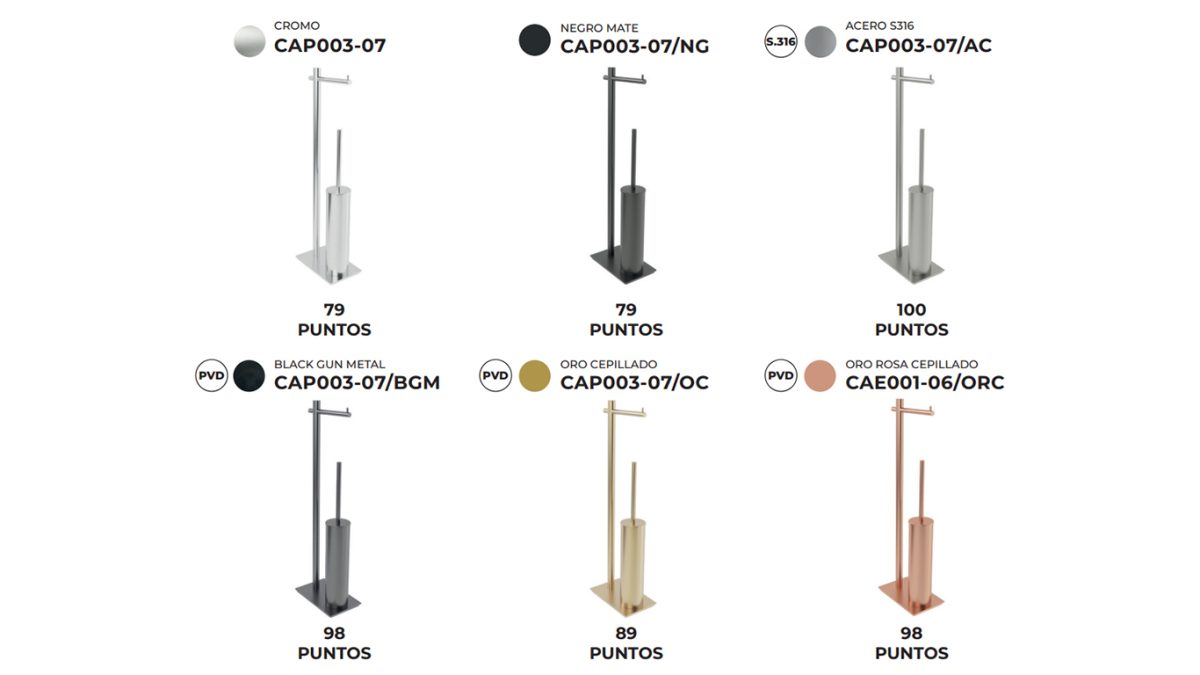 Стояща четка за тоалетна с държач за тоалетна хартия серия Practic - Image 2