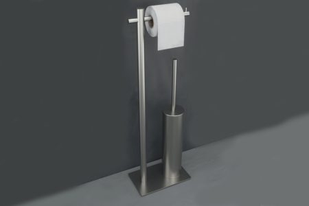 Стояща четка за тоалетна с държач за тоалетна хартия серия Practic