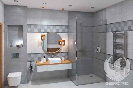 Stuk Gris 25x70 серия плочки за баня