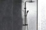 Термостатна душ колона Terra черна