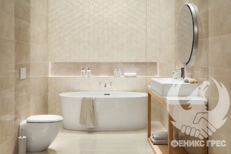 Solei Beige 29.8x74.8 серия плочки за баня