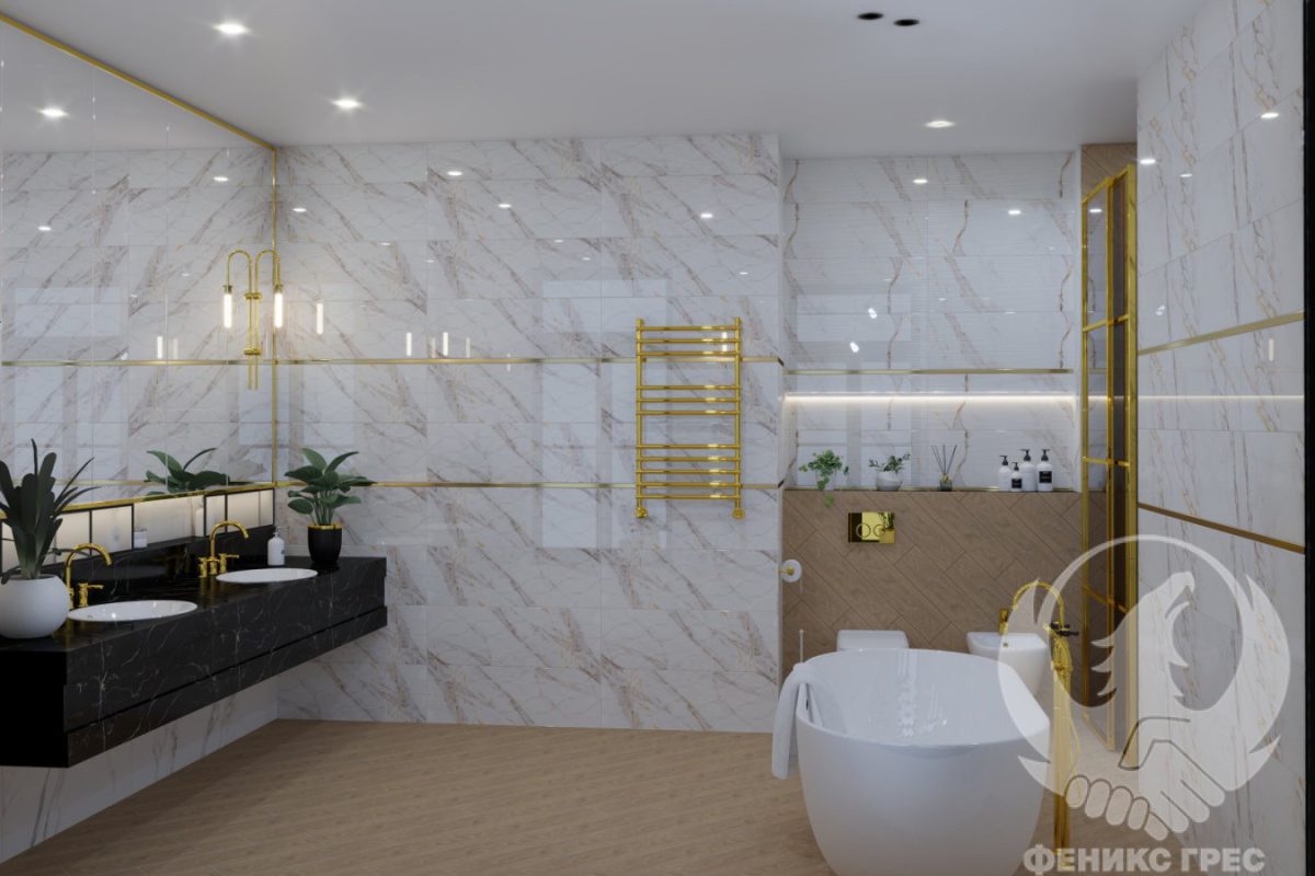 Supreme Gold 30x90 серия плочки за баня - Image 1