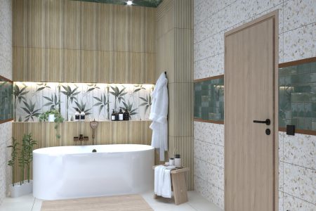 Feel Mix Almond 25x75 серия плочки за баня