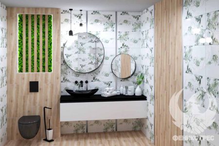 Yura Green 33.3x55 серия плочки за баня