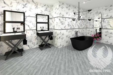 Yura Pearl 33.3x55 серия плочки за баня